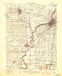 Vincennes 1915 topographic map thumbnail