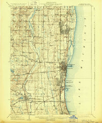 Waukegan 1908 topographic map thumbnail