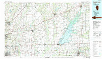 Carlyle Lake 1985 topographic map thumbnail