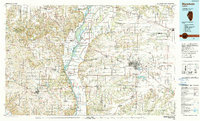 Meredosia 1990 topographic map thumbnail