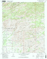 Agua Caliente Hill 1981 topographic map thumbnail