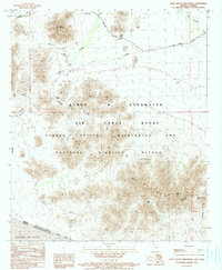 Agua Dulce Mountains 1990 topographic map thumbnail