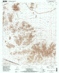 Agua Dulce Mountains 1996 topographic map thumbnail