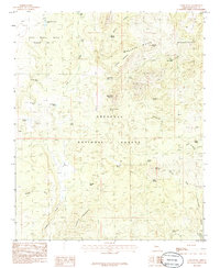 Camp Wood 1986 topographic map thumbnail