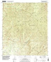 Chiricahua Peak 1997 topographic map thumbnail