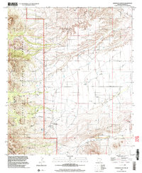 Harrison Canyon 1996 topographic map thumbnail