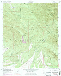 Huachuca Peak 1958 topographic map thumbnail