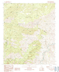 Mitchell Peak 1989 topographic map thumbnail