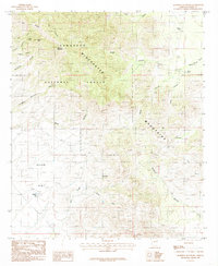 Muskhog Mountain 1985 topographic map preview