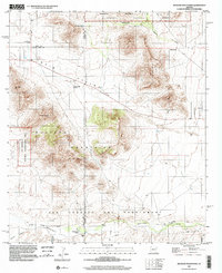 Mustang Mountains 1996 topographic map thumbnail