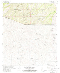 Pajarito Peak 1981 topographic map thumbnail