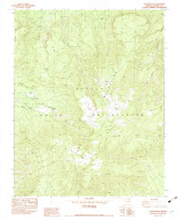 Pastora Peak 1982 topographic map thumbnail