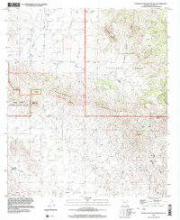 Pedregosa Mountains West 1996 topographic map thumbnail