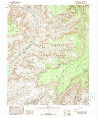 Powell Plateau 1988 topographic map thumbnail