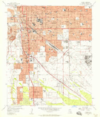 Tucson 1957 topographic map thumbnail