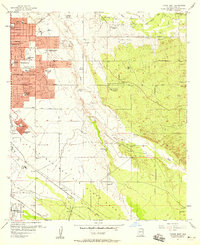 Tucson East 1957 topographic map preview