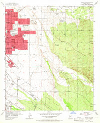 Tucson East 1957 topographic map preview