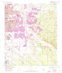Tucson East 1957 topographic map preview