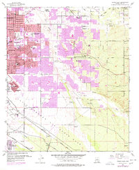 Tucson East 1957 topographic map preview
