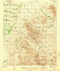 Arivaca 1943 topographic map thumbnail