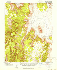Boot Mesa 1952 topographic map thumbnail