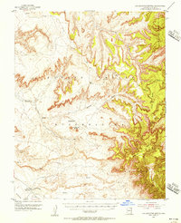 Los Gigantes Buttes 1953 topographic map thumbnail