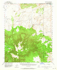 Pastora Peak 1953 topographic map thumbnail