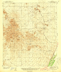 Twin Buttes 1939 topographic map preview