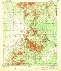 Vekol Mountains 1942 topographic map thumbnail
