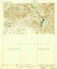 Cave Creek 1939 topographic map thumbnail
