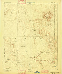 Canyon De Chelly 1892 topographic map thumbnail