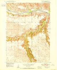 Bassett NW 1950 topographic map thumbnail