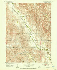 Eddyville SW 1951 topographic map thumbnail