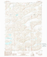 Frye Lake 1987 topographic map thumbnail