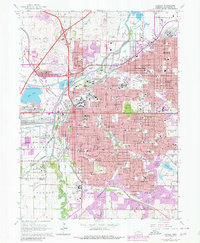 Lincoln 1964 topographic map thumbnail