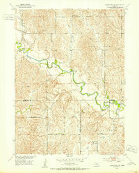 Mason City SW 1951 topographic map thumbnail