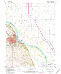 Nebraska City 1966 topographic map thumbnail