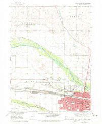 North Platte West 1970 topographic map thumbnail