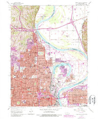 Omaha North 1956 topographic map thumbnail
