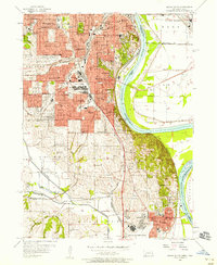 Omaha South 1956 topographic map thumbnail