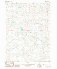 Wolf Lake 1987 topographic map thumbnail