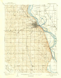 Nebraska City 1907 topographic map thumbnail