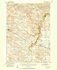 Wood Lake 1950 topographic map thumbnail