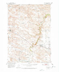 Wood Lake 1950 topographic map thumbnail