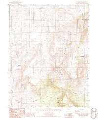 Bates Mountain 1986 topographic map thumbnail