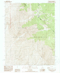 Grapevine Peak 1988 topographic map thumbnail