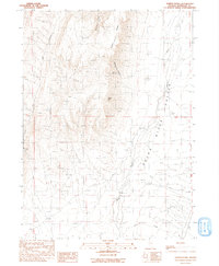 Hoppin Peaks 1991 topographic map thumbnail
