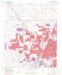 Las Vegas NW 1967 topographic map thumbnail