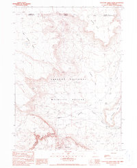 Thousand Creek Gorge 1990 topographic map thumbnail