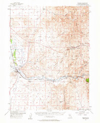 Beowawe 1957 topographic map thumbnail